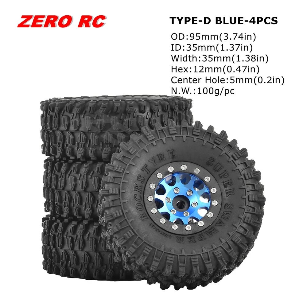 Колеса RC Zero RC Type-D Blue 1.55, 4шт