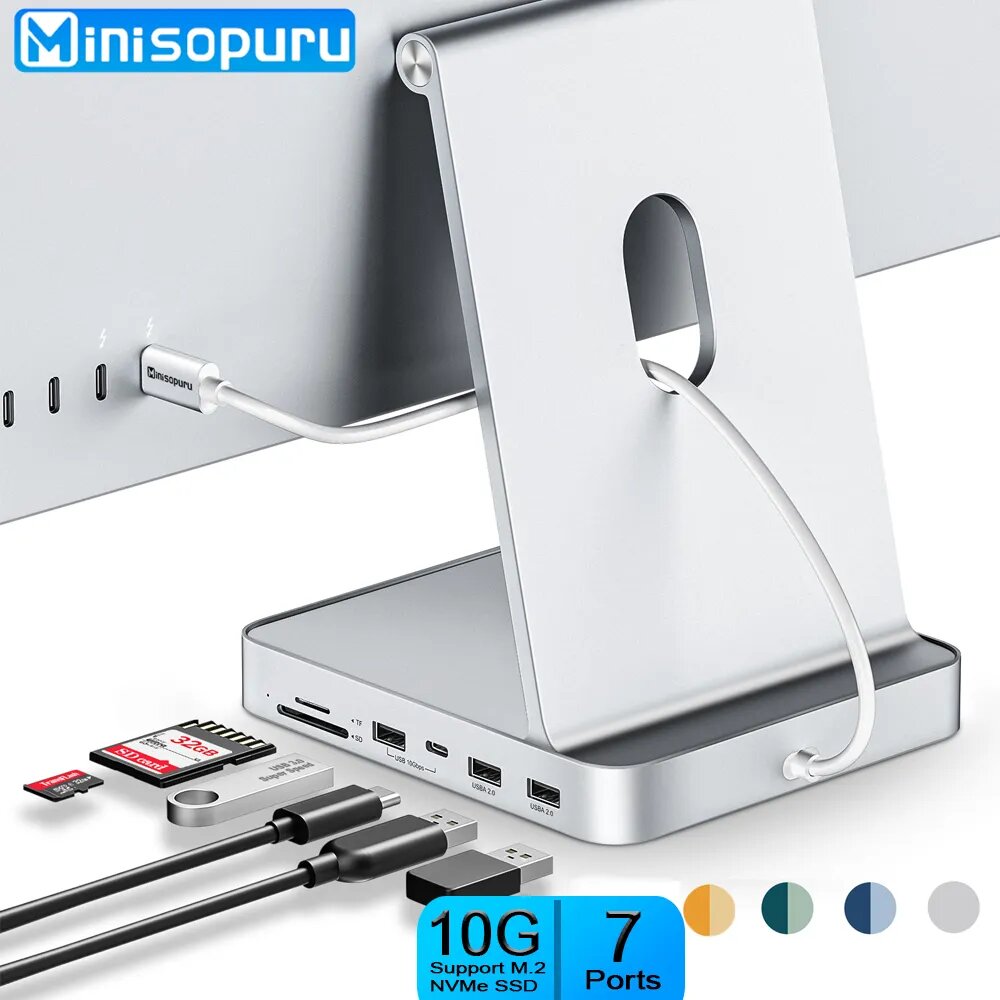 Minisopuru iMac HUB - Концентратор-USB для iMac 24 дюйма 2021/2023/2024 - Cеребро