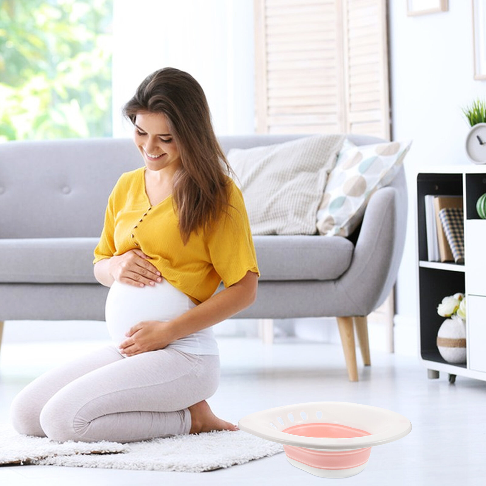 Sitz Bath Basin Для Ухода За Геморроем И После Родов Пластиковый Бассейн Для Беременных И Пожилых 39.00X36.00X4.20Cm