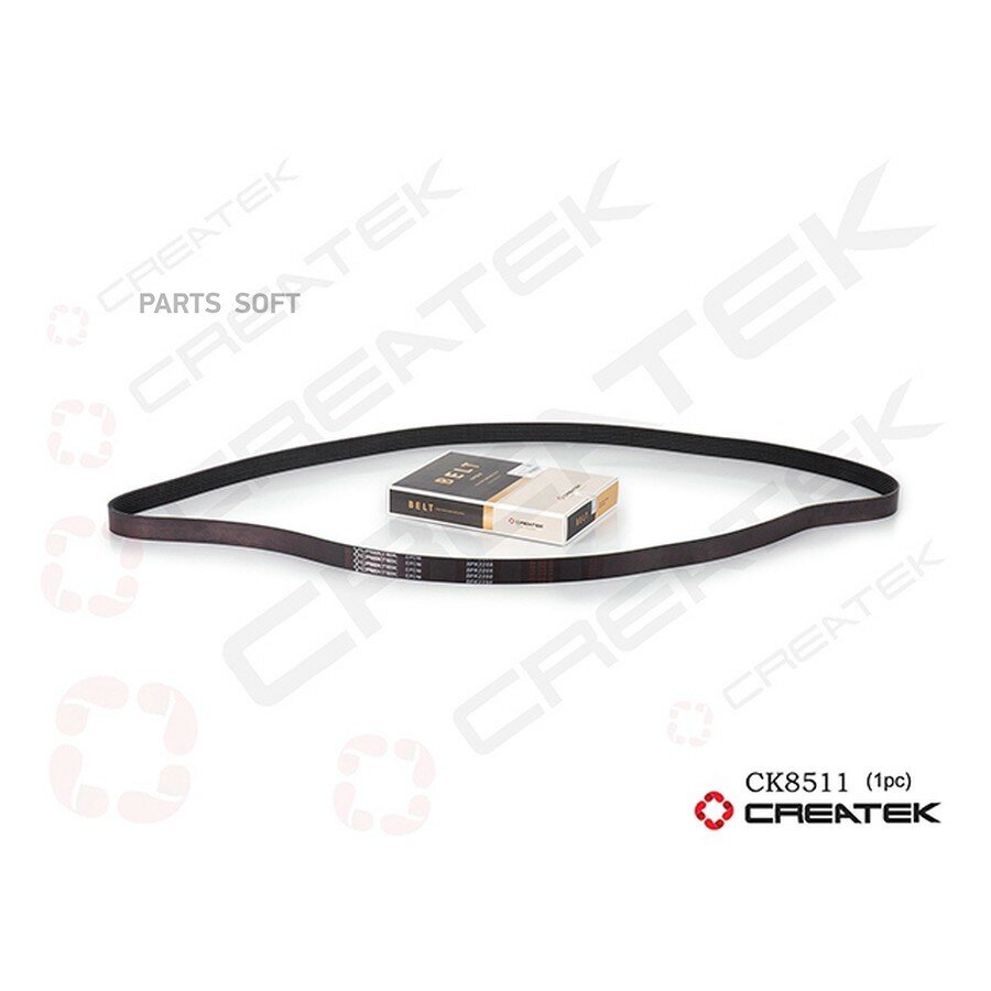 Ремень приводной 8PK2256, FAW, от официального дистрибьютора, CREATEK, артикул CK8511