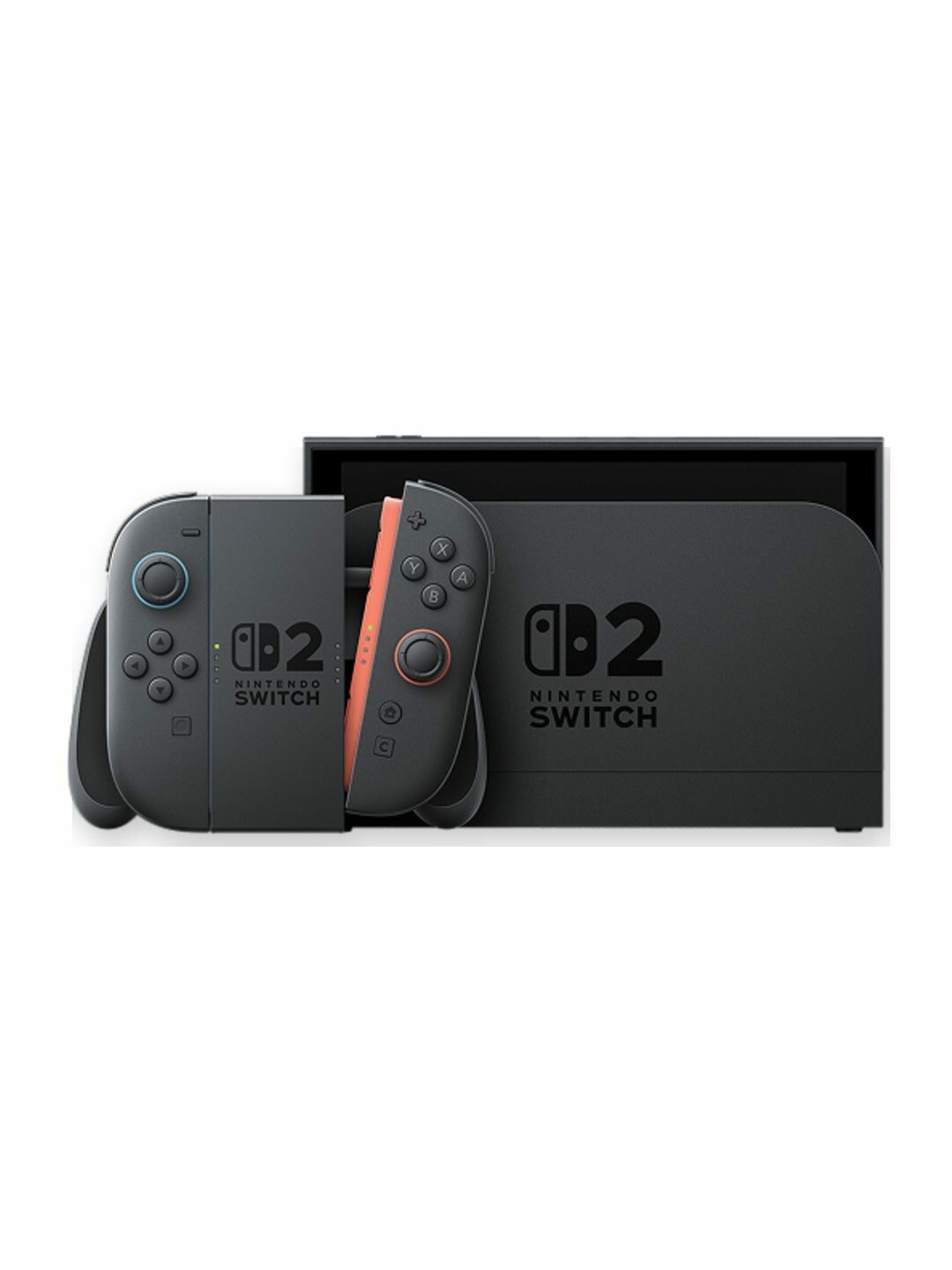 Игровая приставка Nintendo Switch 2 256 ГБ, чёрная с неоновыми акцентами, европейская версия