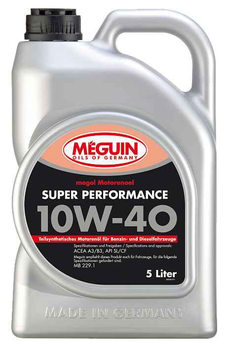 Полусинтетическое моторное масло Meguin Super Performance 10W-40, 5л