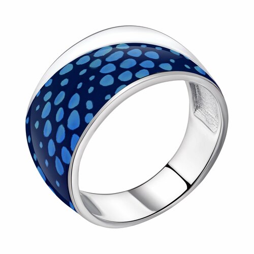фото Кольцо diamant online, серебро, 925 проба, родирование, эмаль, размер 19, микс