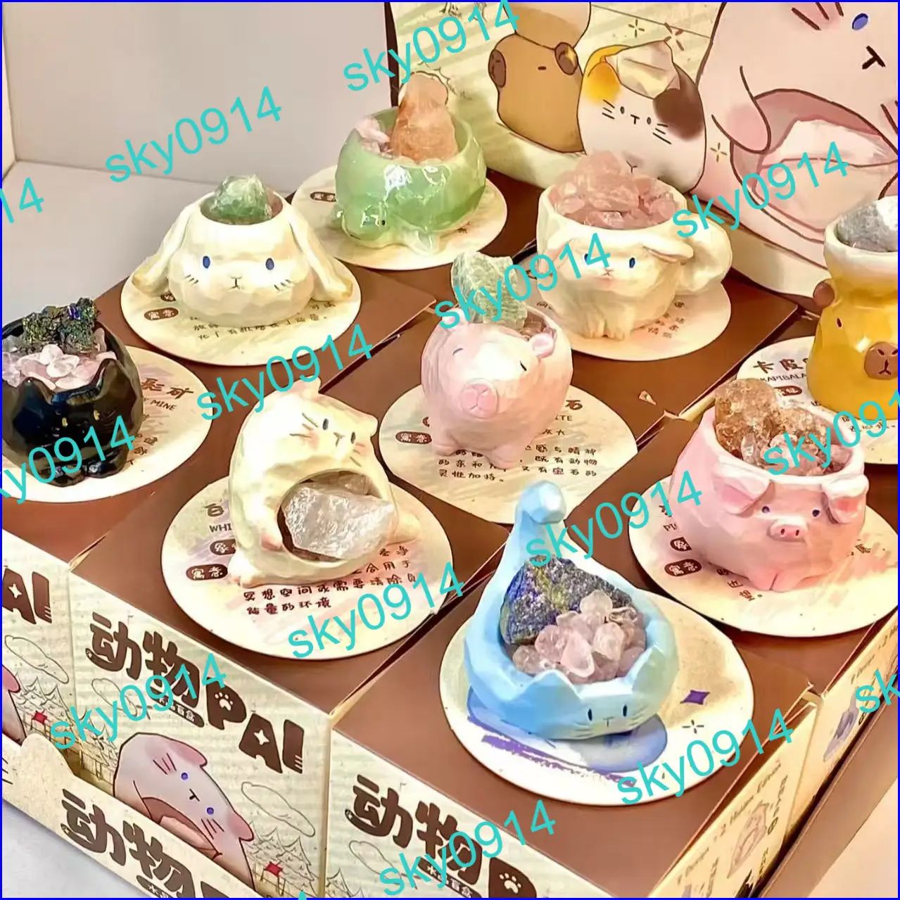Коллекционная фигурка в темной хрустальной коробке серии Animal, модель TC6325627, разноцветная смола