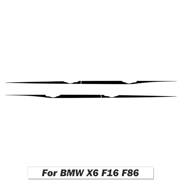 2 шт. M Performance боковые полосы наклейка линия талии наклейка для BMW For F16 F86, Glossy Black