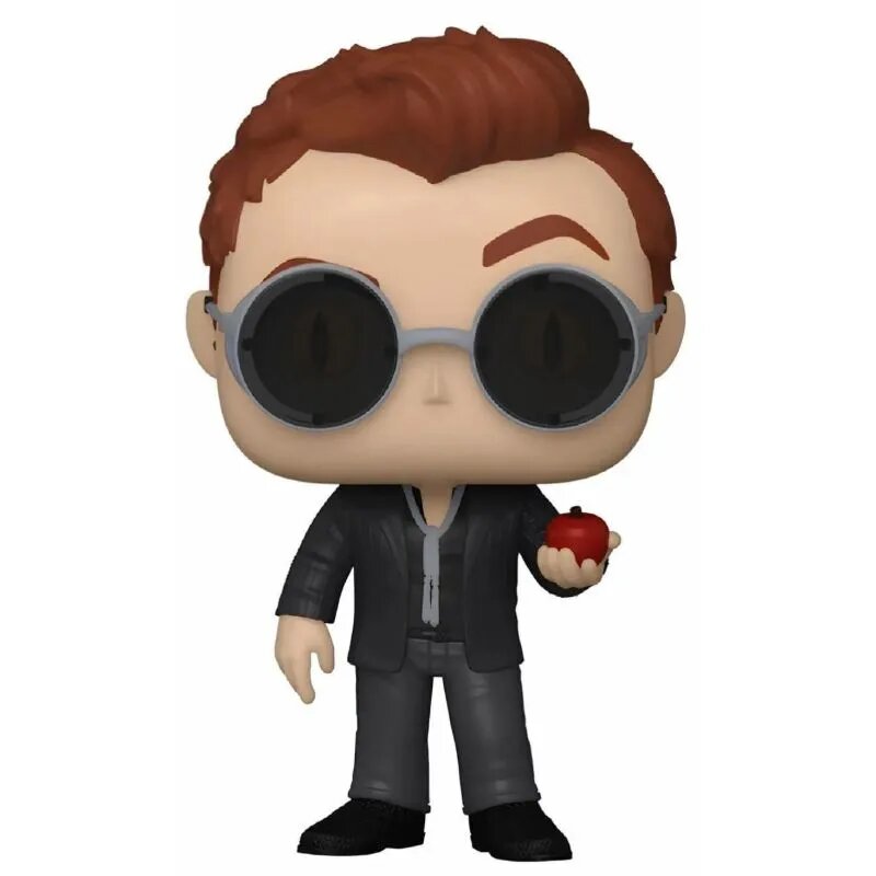 Фигурка POP! Television: Кроули из <Благих знамений> №1078 коллекционная виниловая фигурка в чёрной куртке с солнцезащитными очками и красным яблоком
