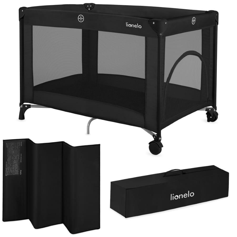 Кровать детская Lionelo Amelie, black carbon, 120x60 см