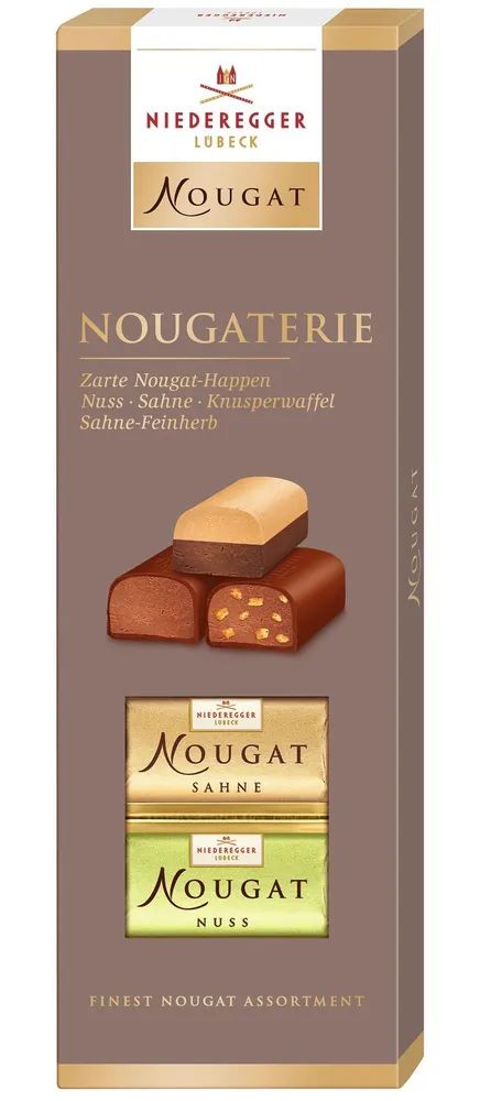 Шоколад NIEDEREGGER Nougaterie ассорти с нугой 4 вида 100г