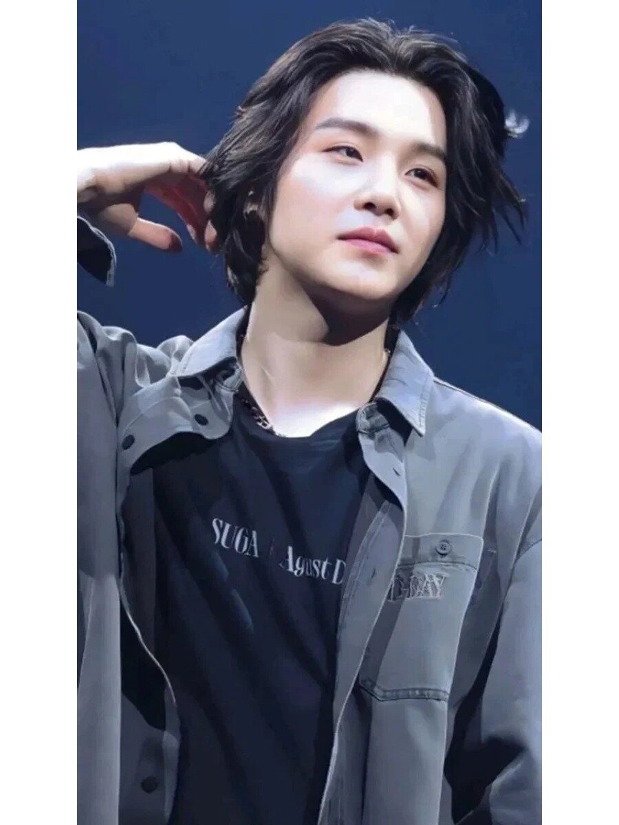 Алмазная мозаика BTS - Min Yoongi, круглые бриллианты и стразы, 40х50 см