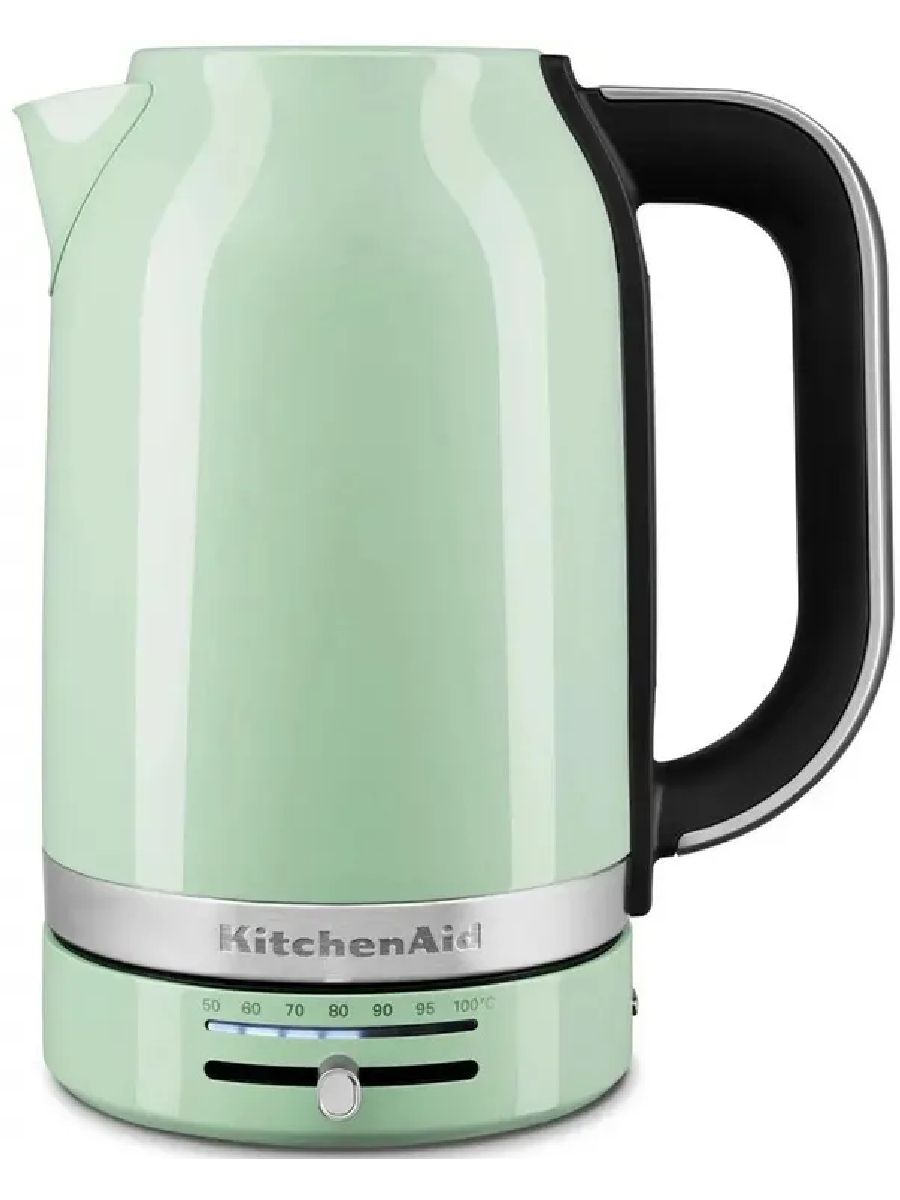 Электрочайник KitchenAid 5KEK1701EPT, 1.7 л, 2400 Вт, металлический корпус, 7 температурных режимов, фисташковый