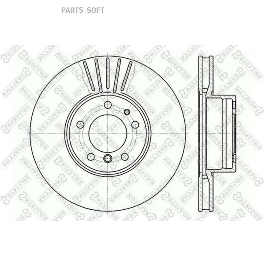 STELLOX 60201532VSX 6020-1532V-SX диск тормозной передний!\ BMW E38/E39 3.5/4.0/5.0 M60/M62/M70/M73 95> 2шт