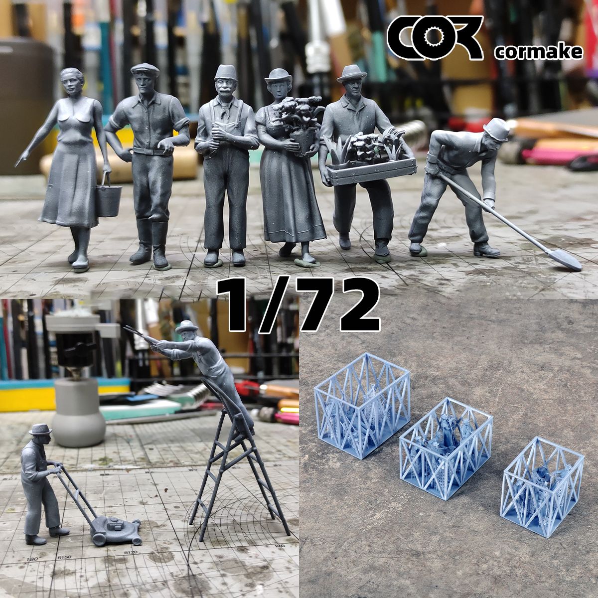 3Dпечать, фигурки солдат из смолы, модельнаборы, масштаб 1/72, неокрашенные, требуют самостоятельной сборки