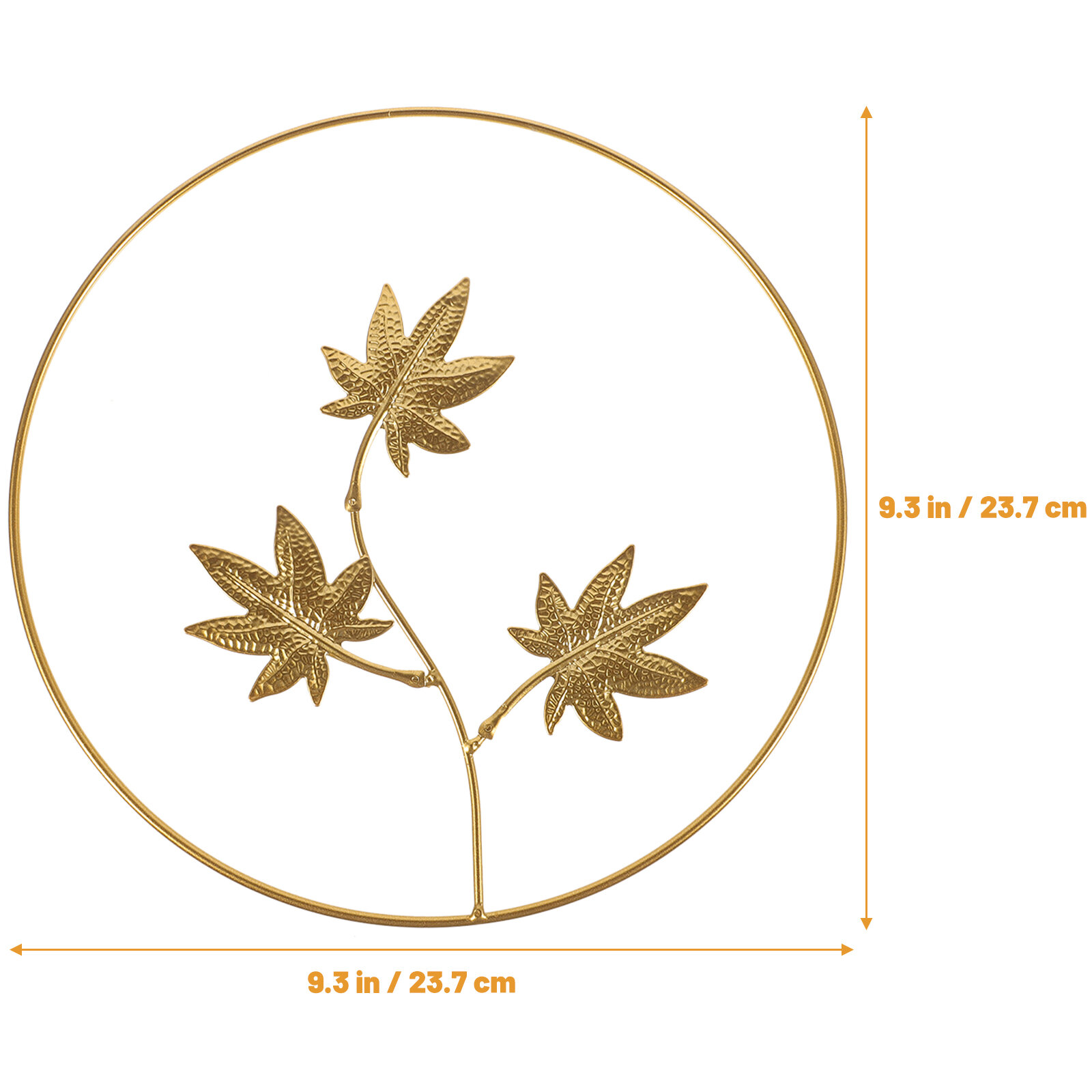 Декоративные Листья КленаНа Стену Из Металла Золотой Цвет 23.70X23.70X0.20Cm
