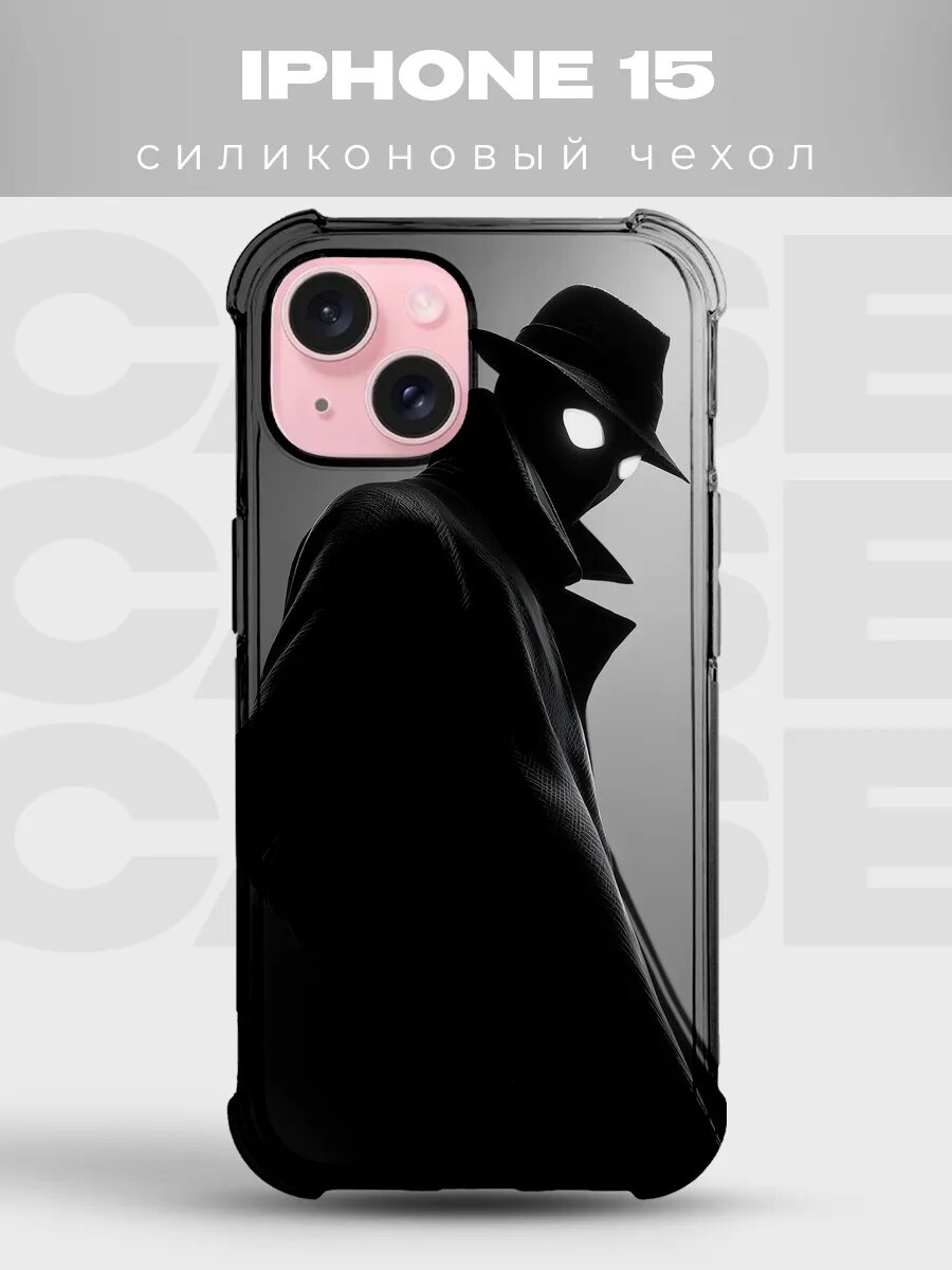 Чехол на iPhone 15 Человек-паук Нуар нуар арт комикс марвел