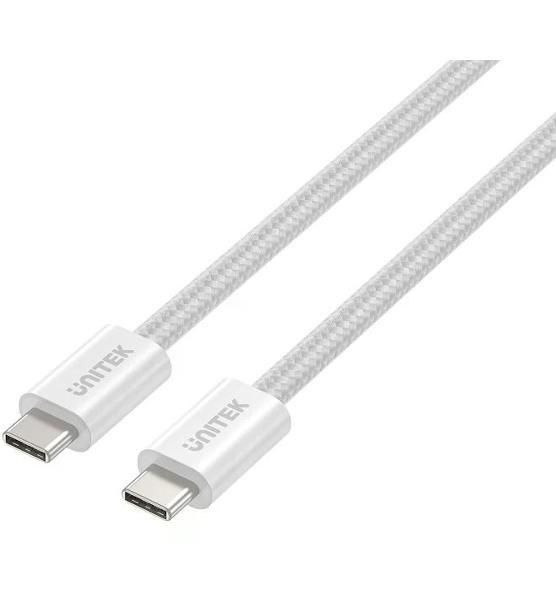 Кабель USB Type-C UNITEK 100Вт 1м магнитный белый (C14141AWH01-1M)