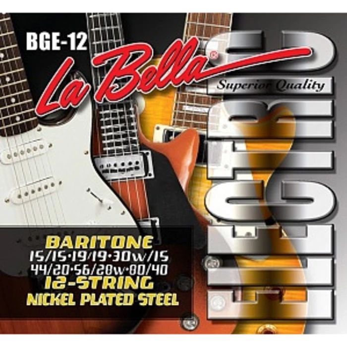 La Bella BGE-12 Комплект струн для 12-струнной баритон гитары 15-40
