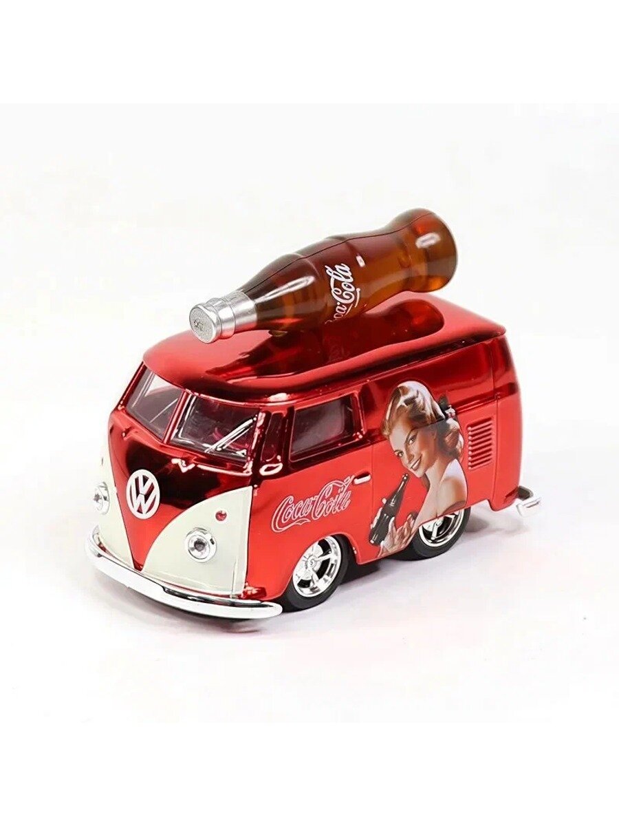 Coca-Cola Игрушечная модель Мини-автобус Фольксваген ретро 1:64