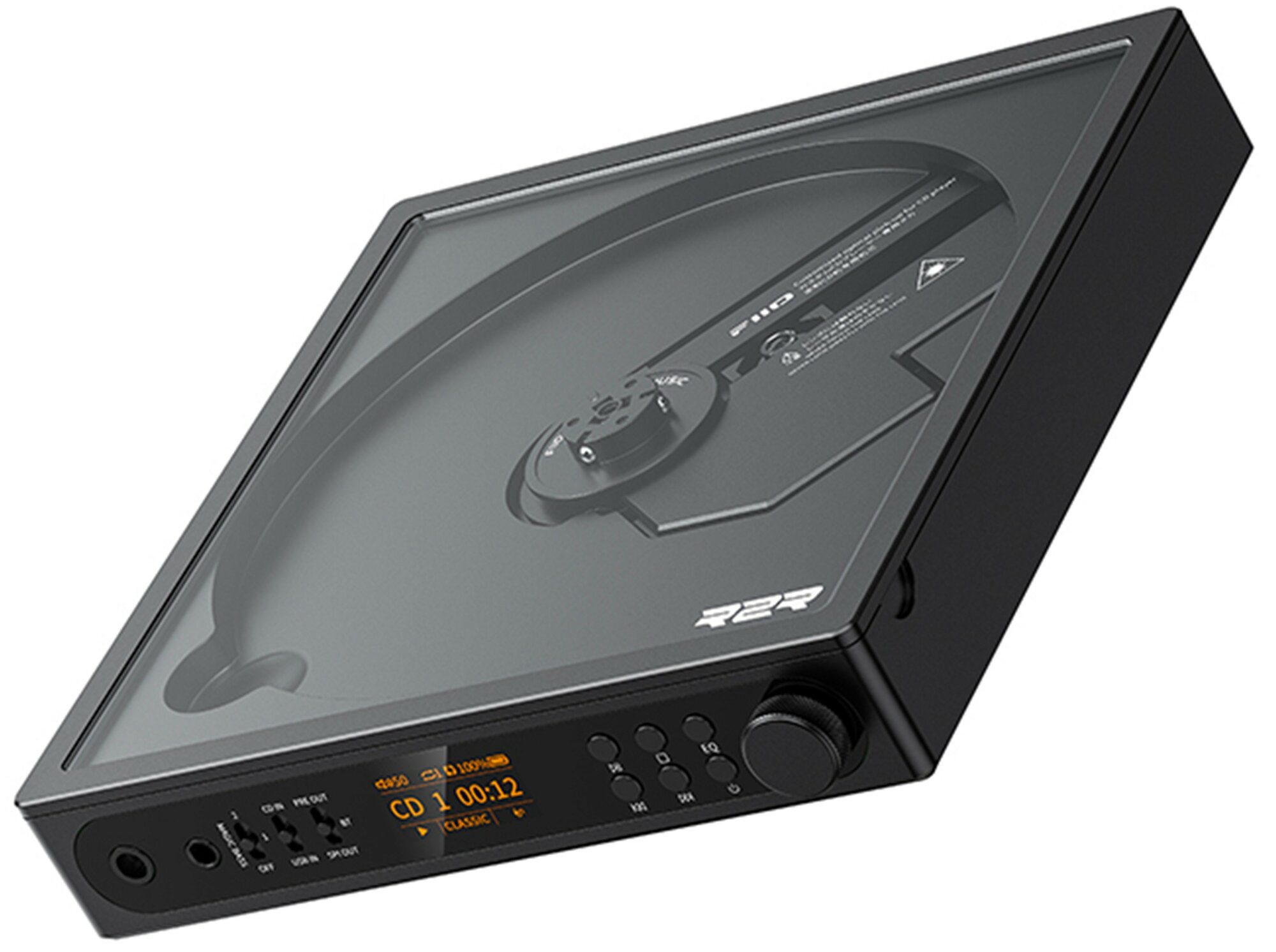 FiiO DM15 R2R, черный, Портативный CD-плеер с bluetooth, HiFi-плеер, USB, ЦАП