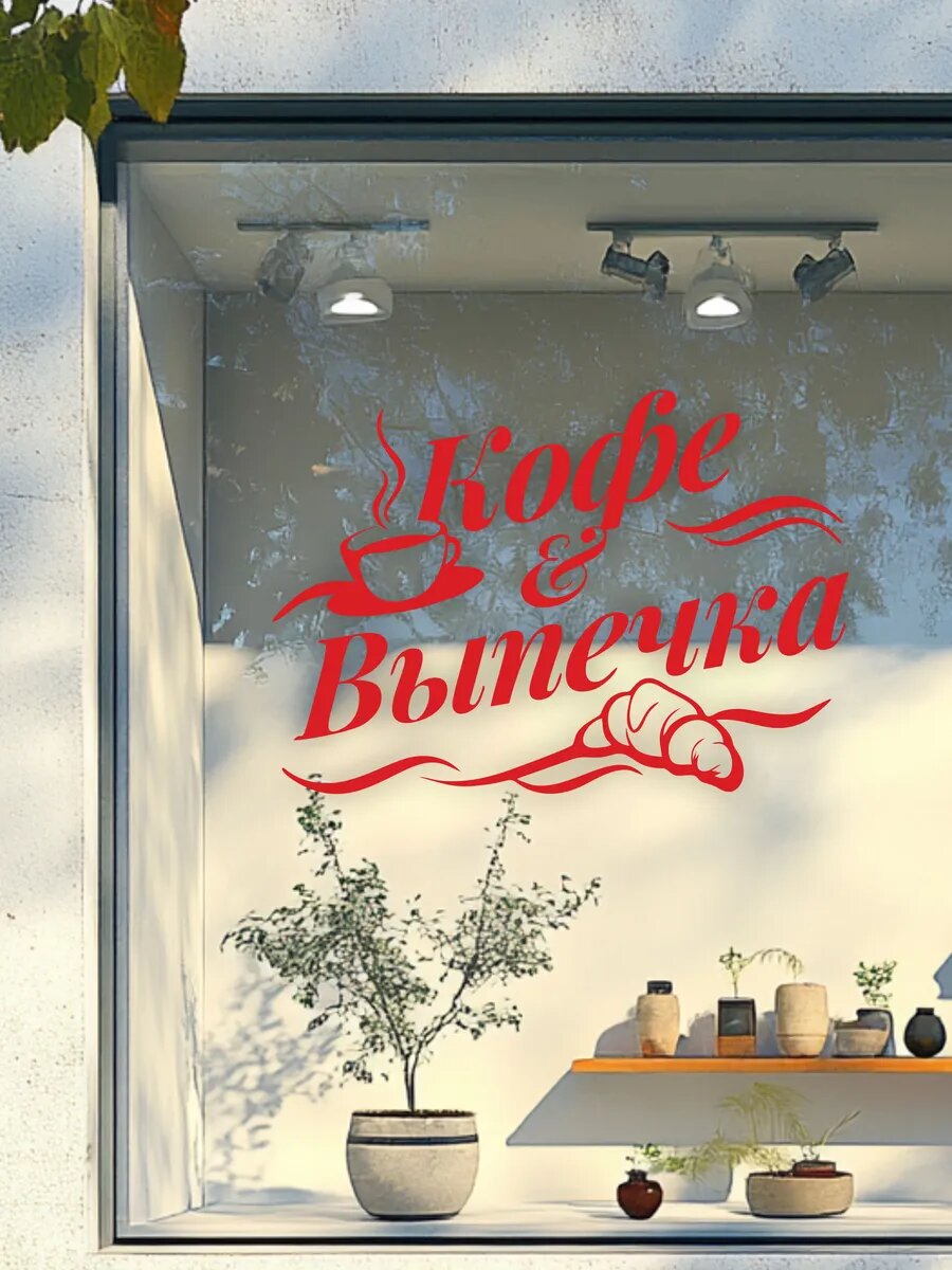 Наклейка кофе и выпечка — фото 1