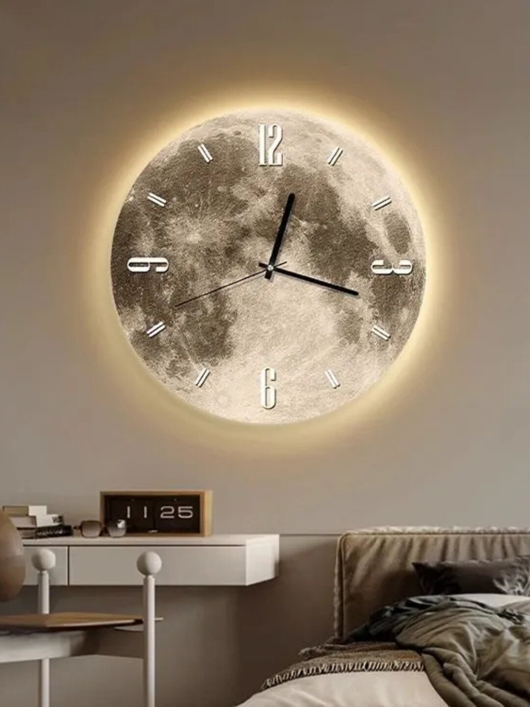 Декоративные настенные часы для современного интерьера, дизайнерские интерьерные часы - Бежевый