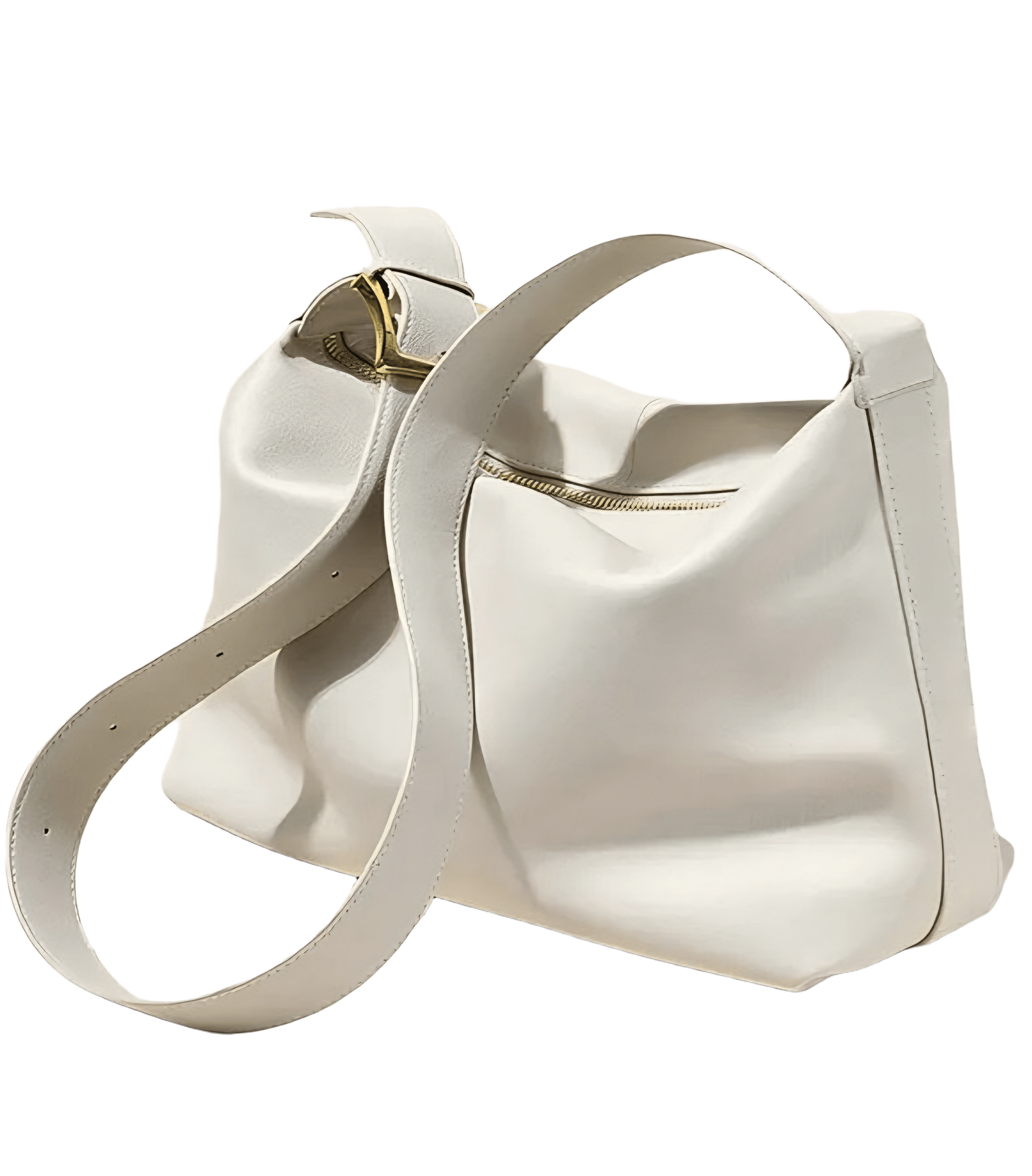 Сумка тоут  из натуральной кожи, фактура матовая, белый — фото 1