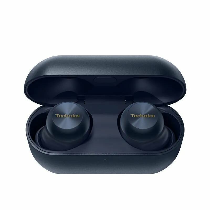 PanasonicНаушники беспроводные с микрофоном Technics EAH-AZ100, Bluetooth, USB Type-C, темно-синий
