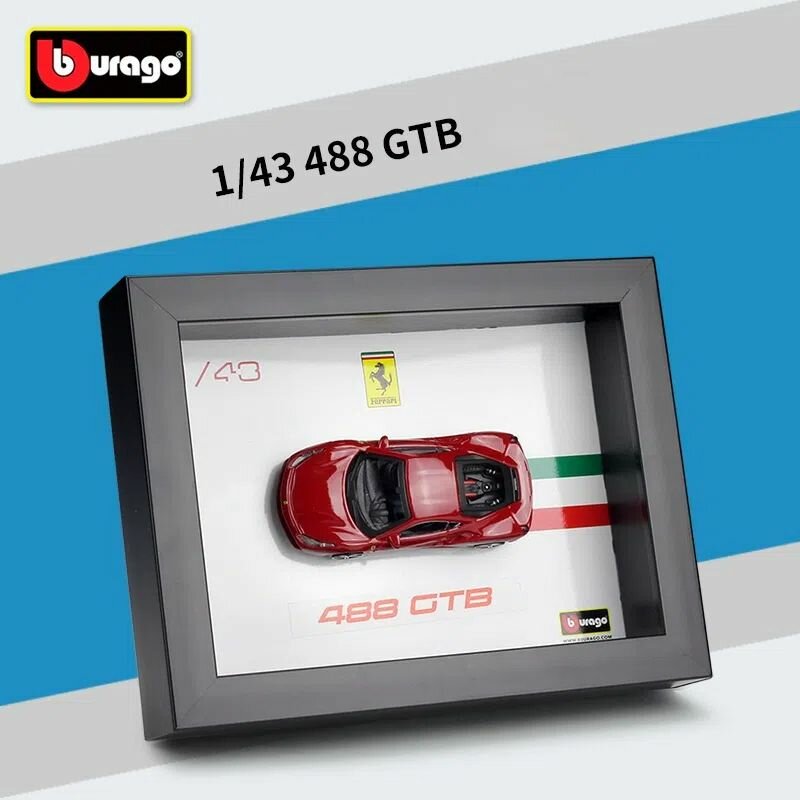 Машинка BBURAGO 1:43 Модель Ferrari Серия фоторамок Подарок в виде легкосплавной модели автомобиля