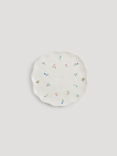 Изображение товара Блюдо, 23 см, керамика D, молочное, Нежные цветы, El flora, Kuchenland