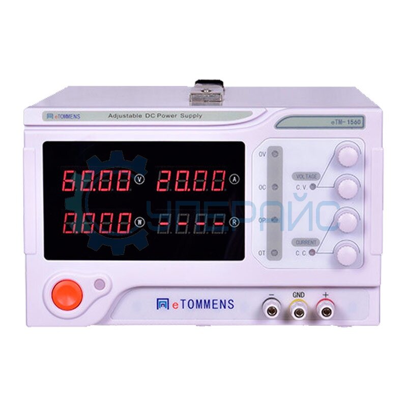 Стабилизированный источник питания импульсного типа eTOMMENS eTM-1560 (15В, 60А) с разъемами SENSE