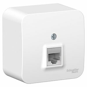 Бланка белый розетка RJ45 открытая 1-ая
