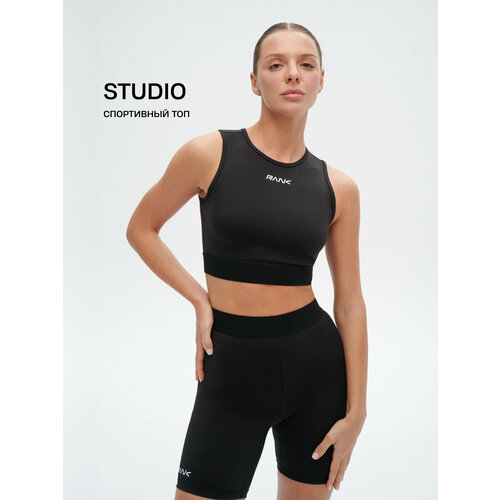 фото Топ спортивный rank studio top, размер s, черный