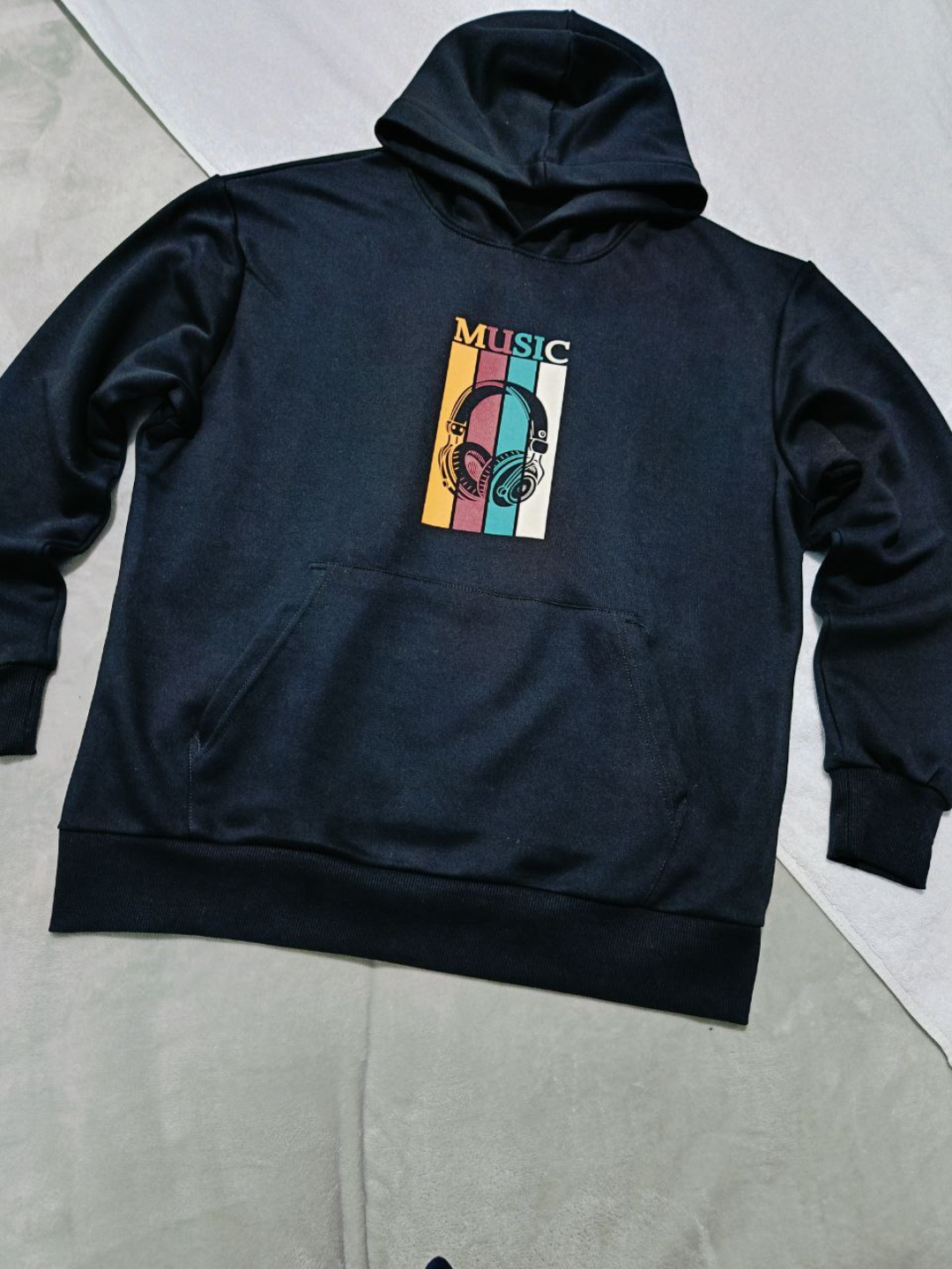 Худи  1, 2 шт., размер 50, , черный/угольный — фото 1