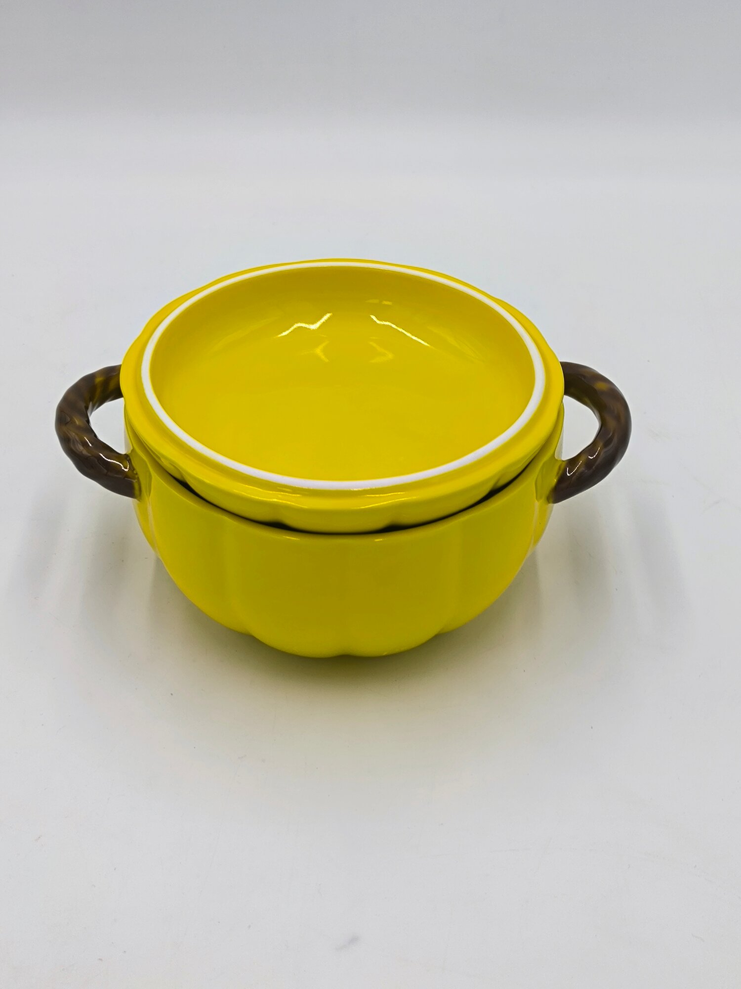 Керамическая посуда "Happy Kitchen", в форме тыквы, с крышкой, керамическая, 1 л — фото 1