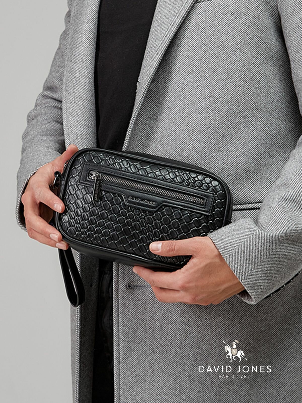 Сумка DAVID JONES, фактура плетеная — фото 1