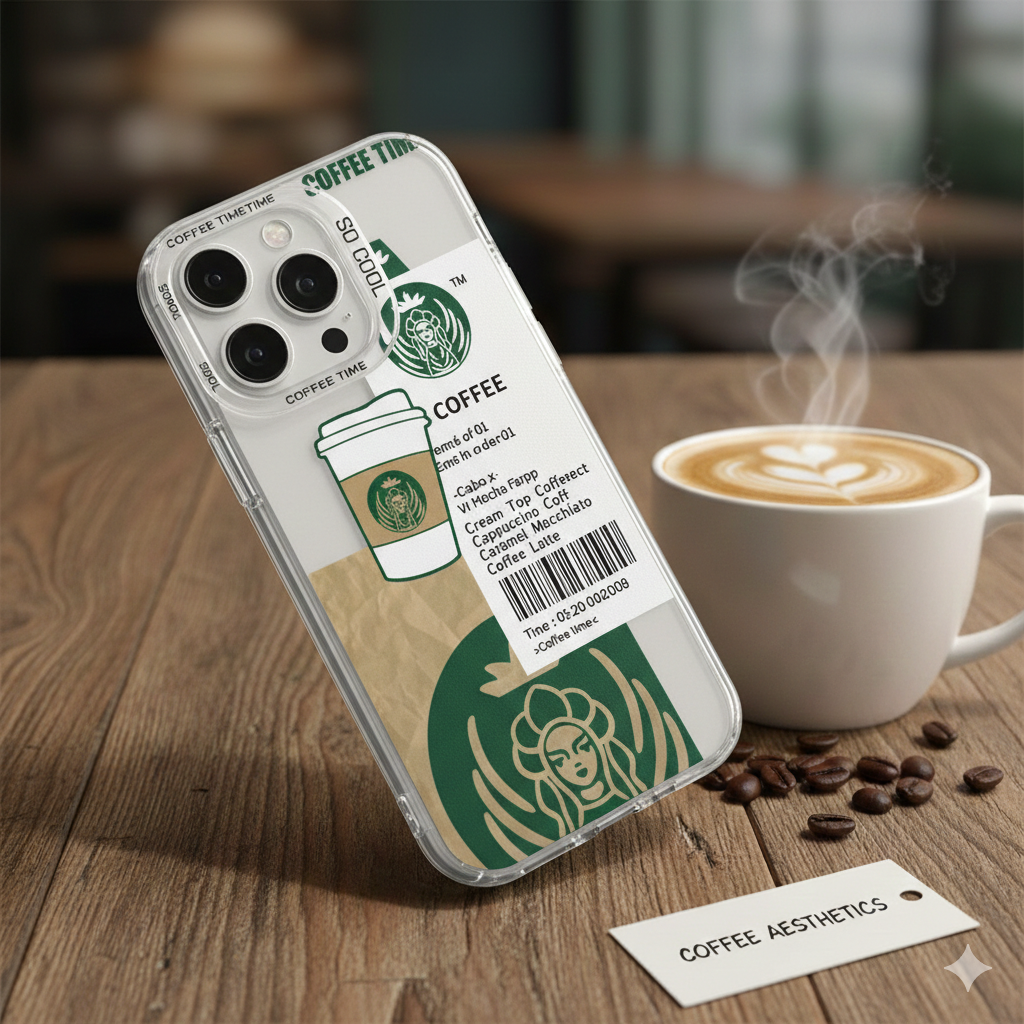 Чехол для iPhone 16 Pro с принтом Starbucks противоударный силиконовый кейс для айфон 16 про, защитный бампер