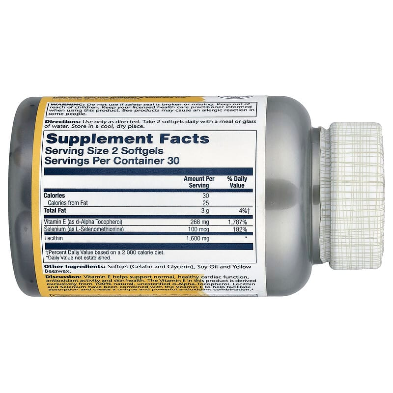 Bio Vitamin E with Selenium 268 mg N60 — антиоксидант для иммунитета, сердца и клеток — фото 1