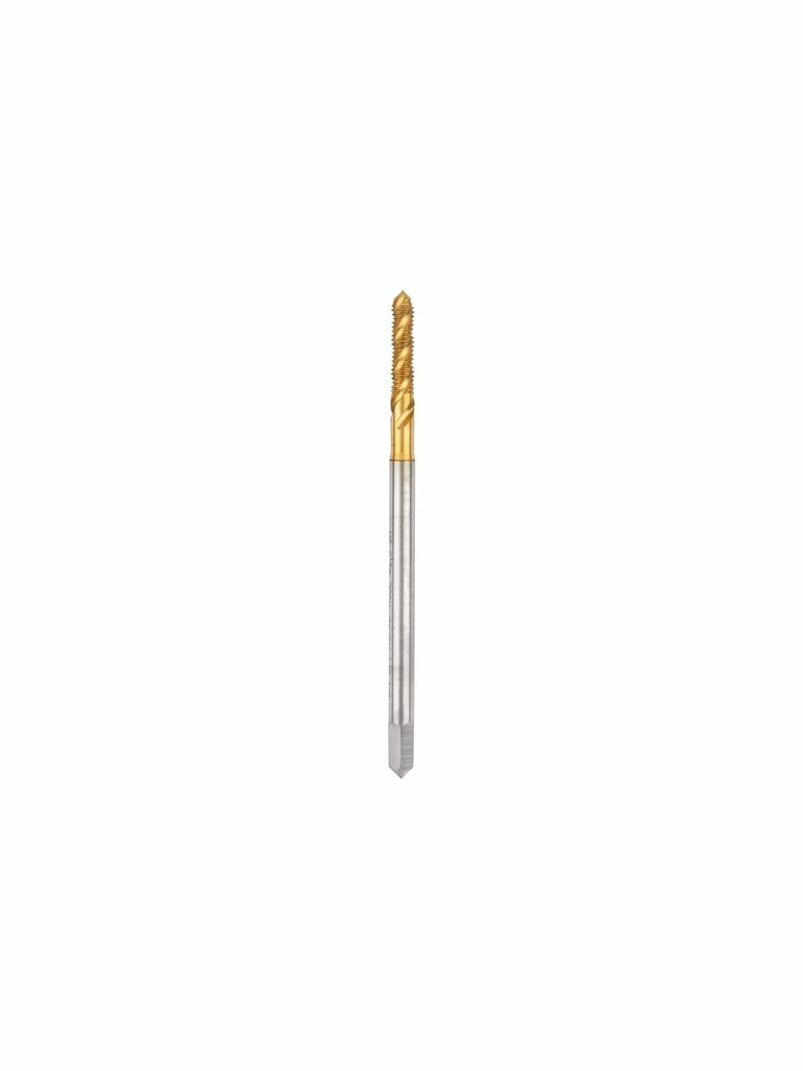 Метчик М2.5 NORGAU Industrial из стали HSSE (Co5%) с износостойким покрытием TIN для обработки глухих отверстий, машинный 6H