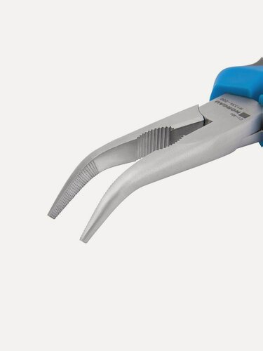 Изображение товара Изогнутые длинногубцы NORGAU Industrial из Cr-Mo стали с двухкомпонентными рукоятками, 200 мм