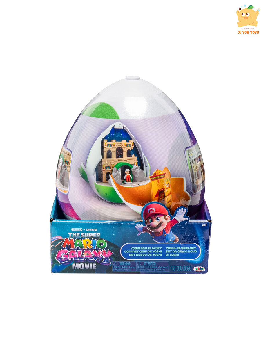 Super Mario Galaxy Movie Yoshi Egg Playset / Игровой Набор Yoshi Egg Из Фильма "Галактика Супер Марио" С 1,5-дюймовым Йоши И Эксклюзивными Фигурками Огненного Марио