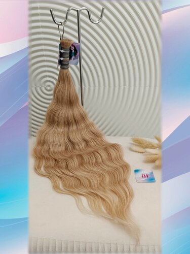 Изображение товара Волосы для наращивания CurlLink, натуральные, волнистые, кудрявые, 55 см