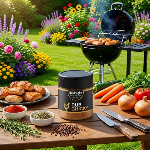 Изображение товара Приправа натирка для курицы Italdroghe 120 грамм, банка с тремя дозаторами, Италия