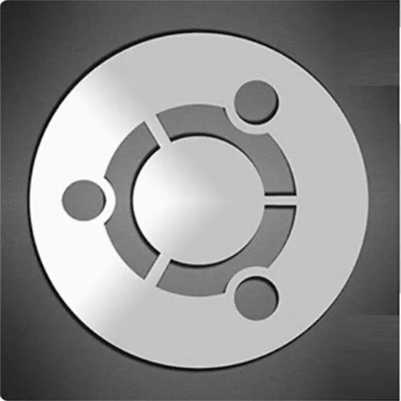 Наклейка Ubuntu Silver 3x3 см