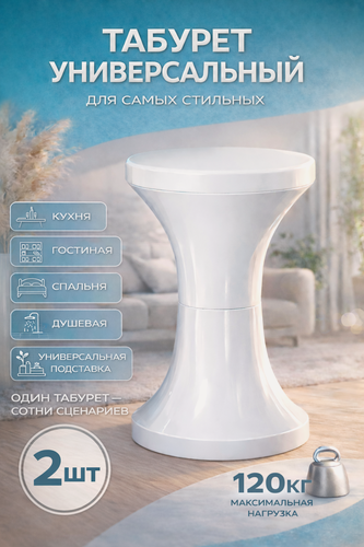 Изображение товара Комплект табуретов DOMSIDE 2 шт. / Табурет складной пластиковый