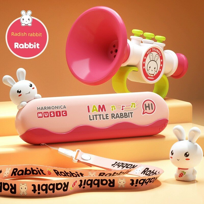 Игровой рояль с кроликом и мини-трубой для детей 3-7 лет, подарок на день рождения