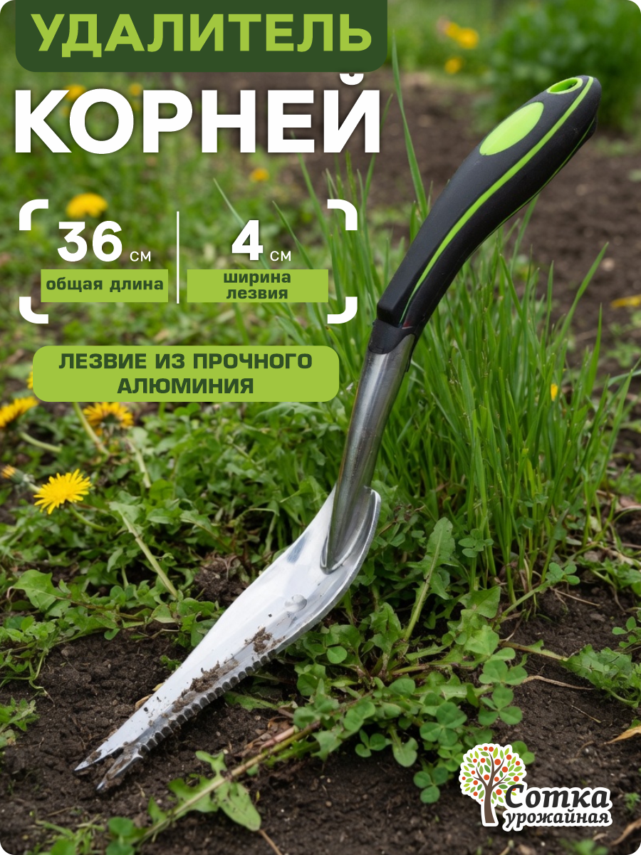 Корнеудалитель садовый ручкой "Урожайная сотка" Фьюжн алюминиевый
