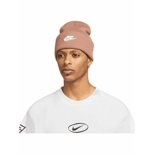 фото Шапка-бини nike peak futura beanie для женщин, размер 1size, розовый