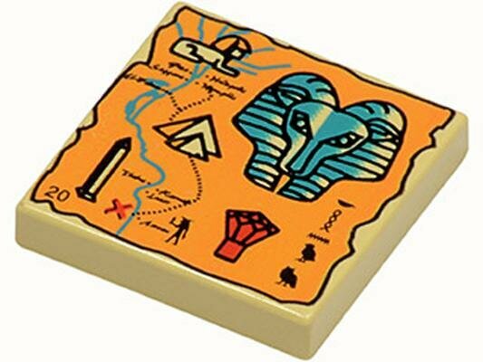 Деталь Lego 3068px21 Tile 2 x 2 with Map Orange and Hieroglyphs, 20 Pattern
