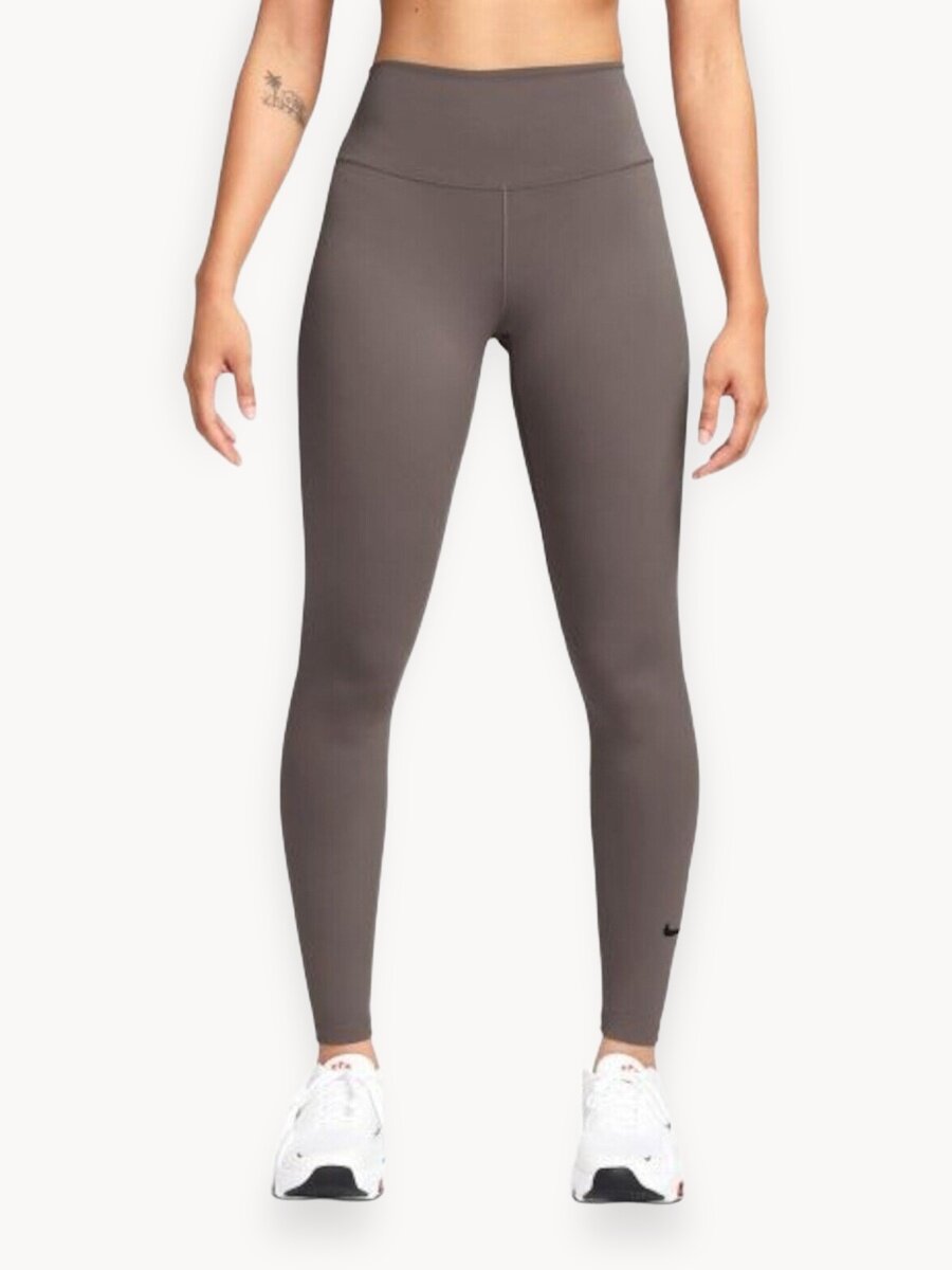 Легинсы NIKE One, размер L INT, коричневый
