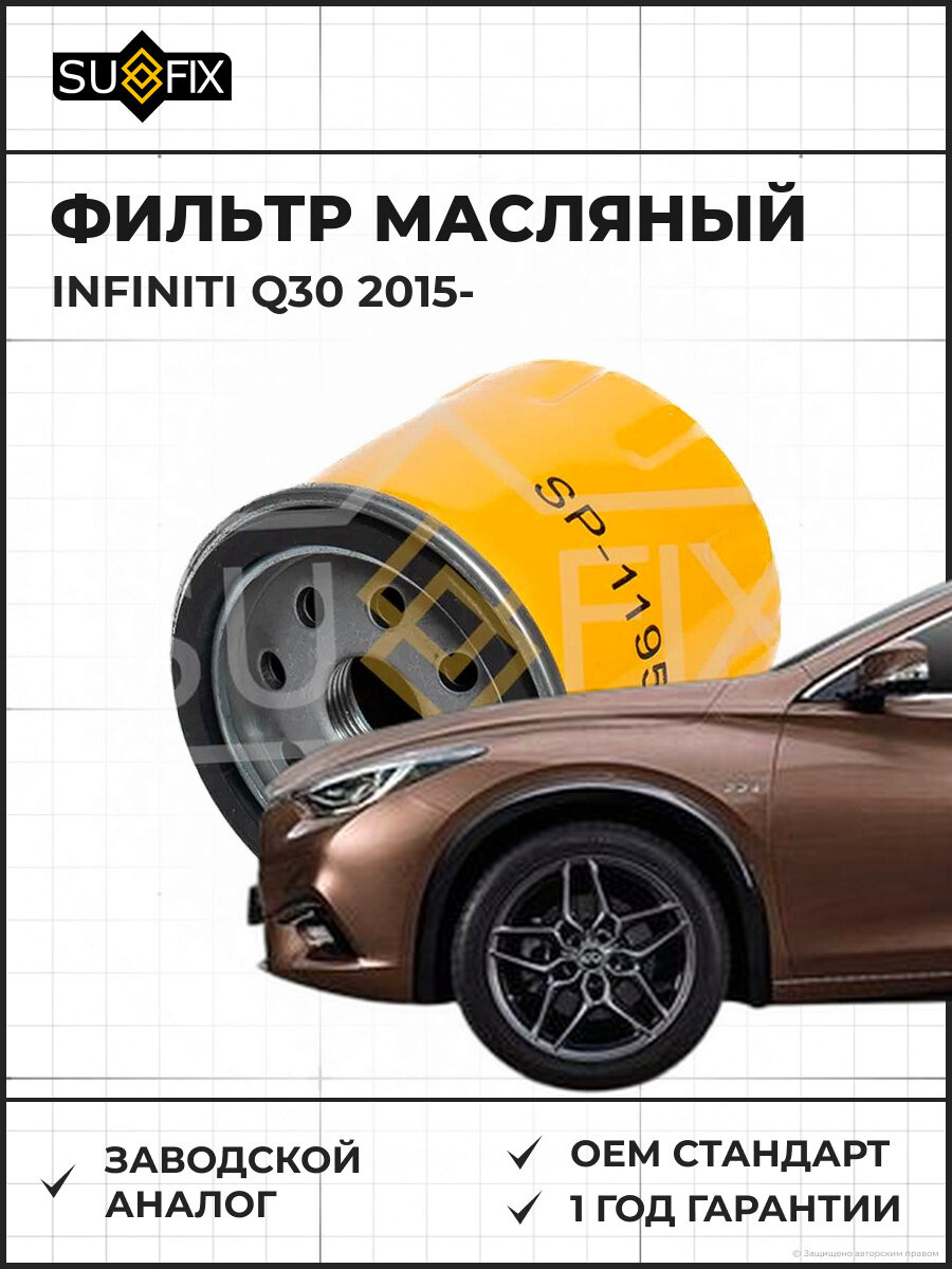 Фильтр масляный SUFIX SP1195 Инфинити Q30 INFINITI Q30 2015