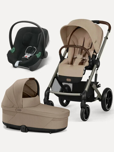 Изображение товара Коляска 3 в 1 Cybex Balios S Lux New TPE Almond Beige с дождевиком